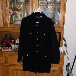 Bob Mackie Black and Gold Utility Jacket